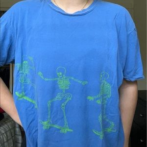 Urban Outfitters oversized skeleton skater top